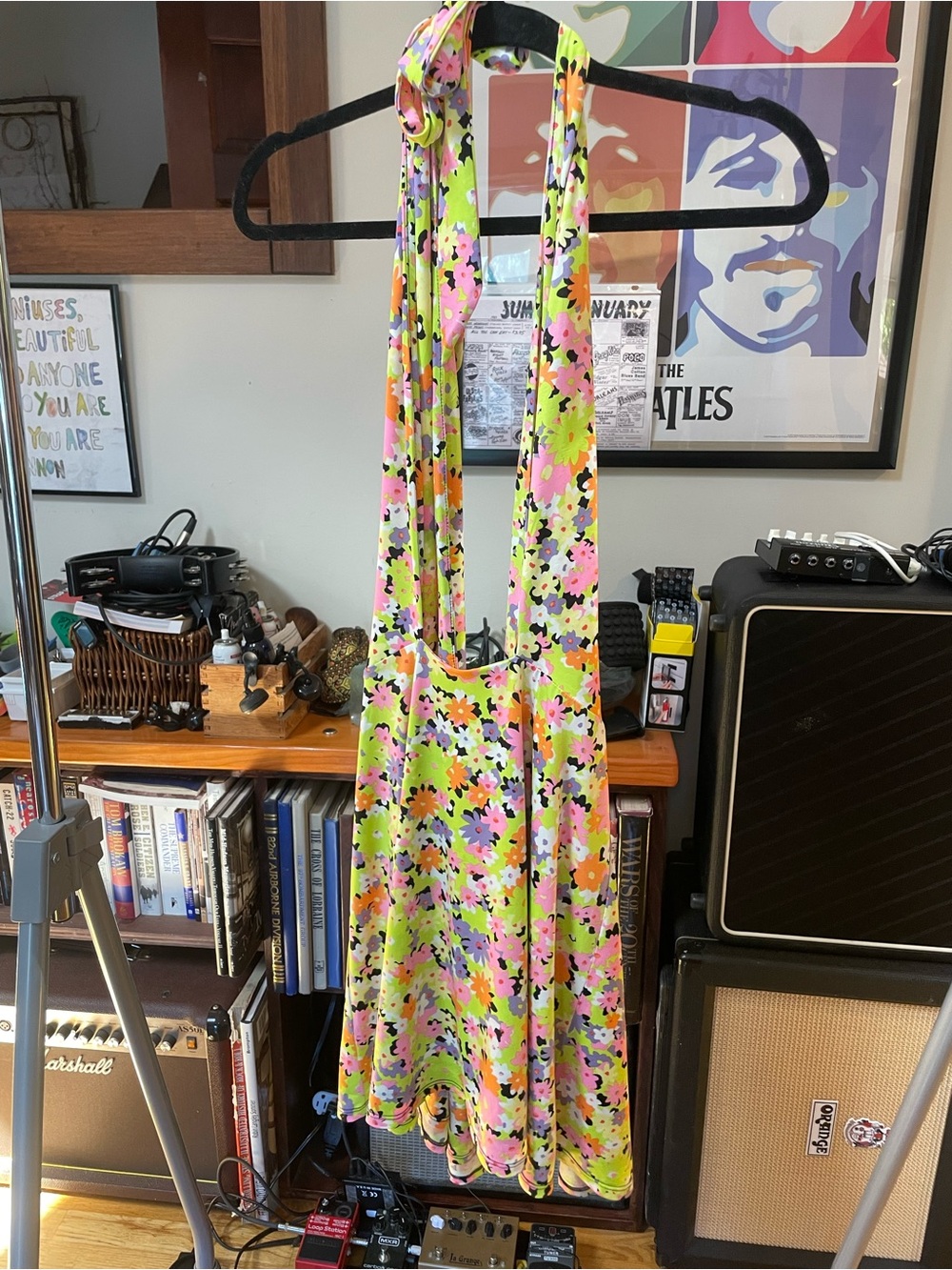 AFRM Spring Lime Ditsy Floral Print Dress or Coverup